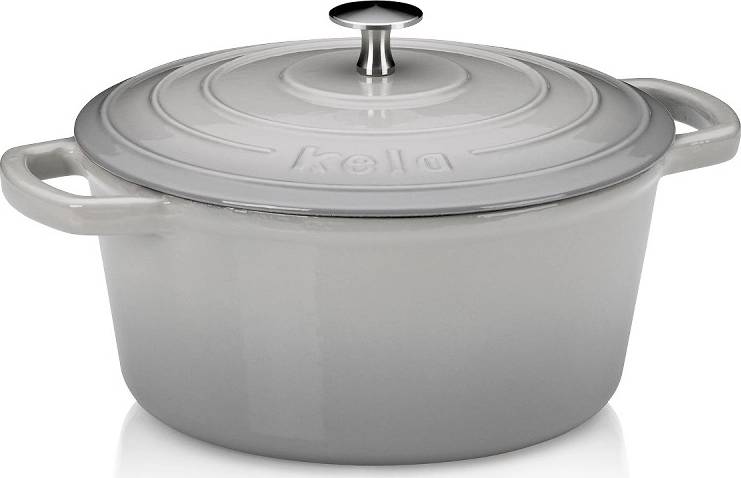 Kela Pekáč litinový s poklicí CALIDO 24 cm šedá