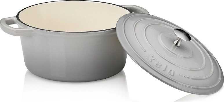 Kela Pekáč litinový s poklicí CALIDO 24 cm šedá