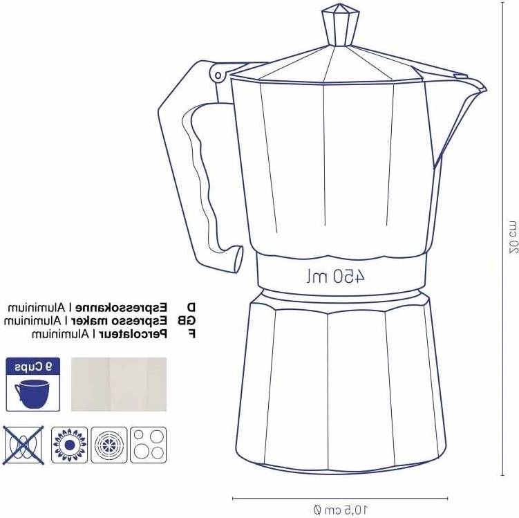 Kela Konvice na espresso Italia 9 šálků béžová