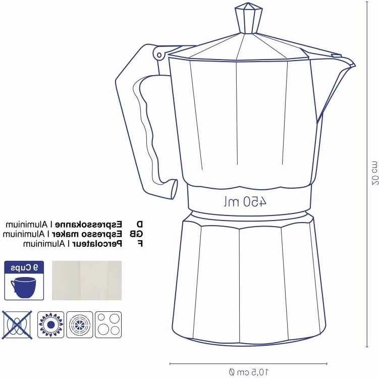 Kela Konvice na espresso Italia 9 šálků béžová