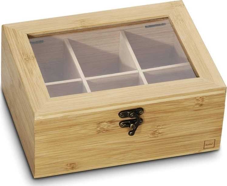 Kela Čajová krabice Noa bambus světle hnědá