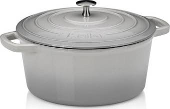 Kela Kastrol litinový s poklicí Calido 26 cm světle šedá