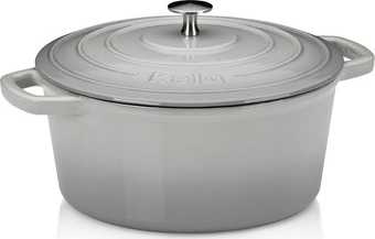 Kela Kastrol litinový s poklicí Calido 26 cm světle šedá