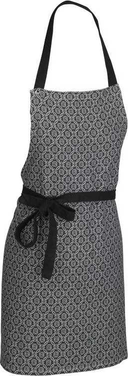 Kela Zástěra Gianna 100% bavlna bílo-černá vzor