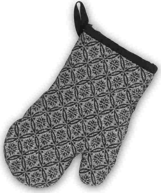 Kela Chňapka rukavicey Gianna 100% bavlna bílo-černá vzor