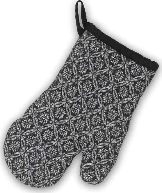 Kela Chňapka rukavicey Gianna 100% bavlna bílo-černá vzor