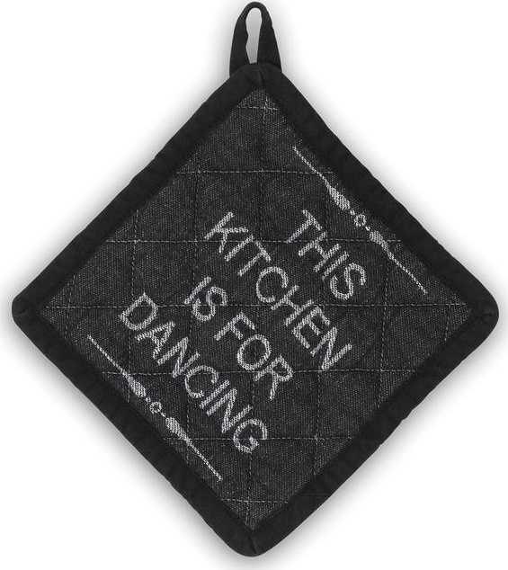 Kela Podložka pod hrnec Gianna 100% bavlna bílo-černá