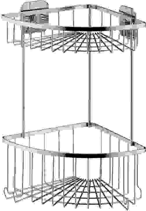 Kela Stupňovaná rohová police Arona nerez 18/10 lesklá stříbrná