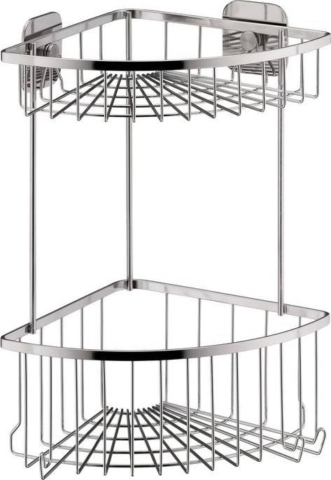 Kela Stupňovaná rohová police Arona nerez 18/10 lesklá stříbrná