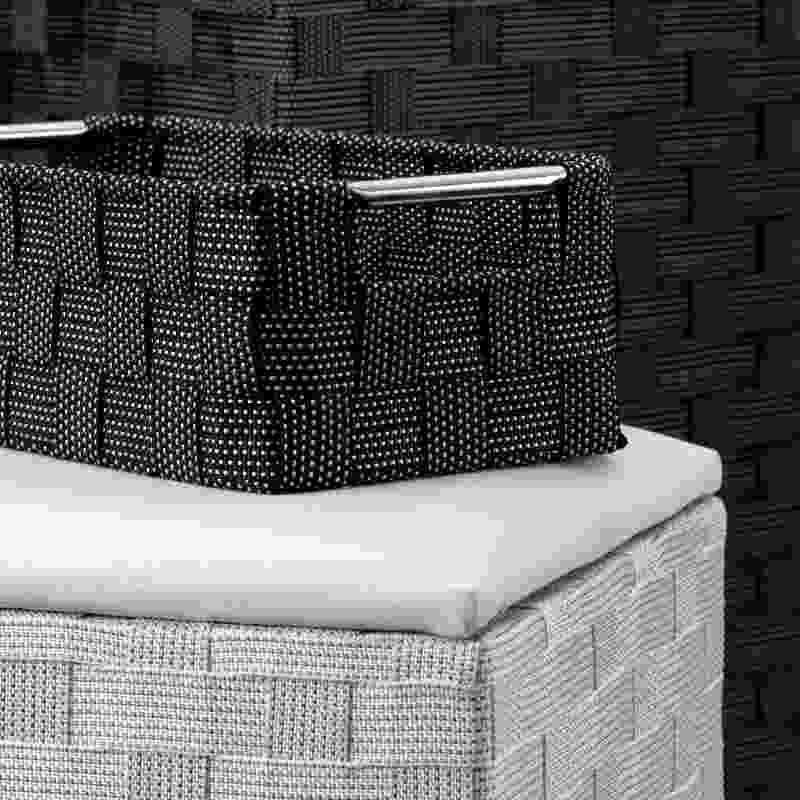 Kela Sada košíků Porto PP stříbrná černá sada 2 ks