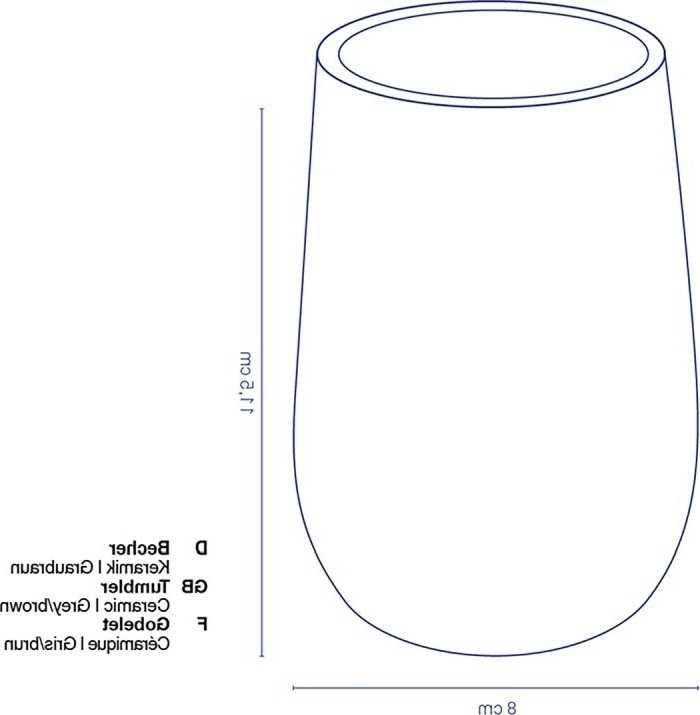 Kela Pohár Dots keramika šedohnědá