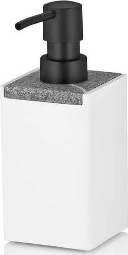 Kela Dávkovač mýdla Cube polyresin bílá 300 ml