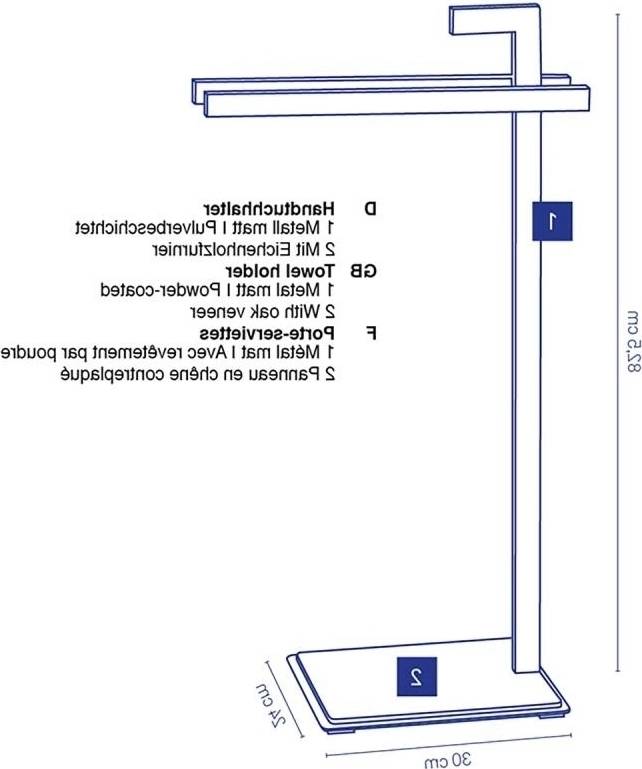 Kela Stojan na ručníky Dub kov černá
