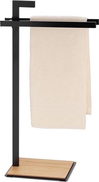 Kela Stojan na ručníky Dub kov černá