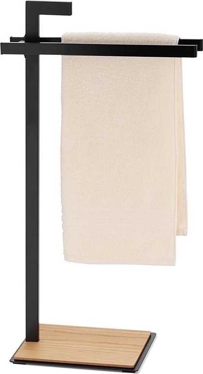 Kela Stojan na ručníky Dub kov černá