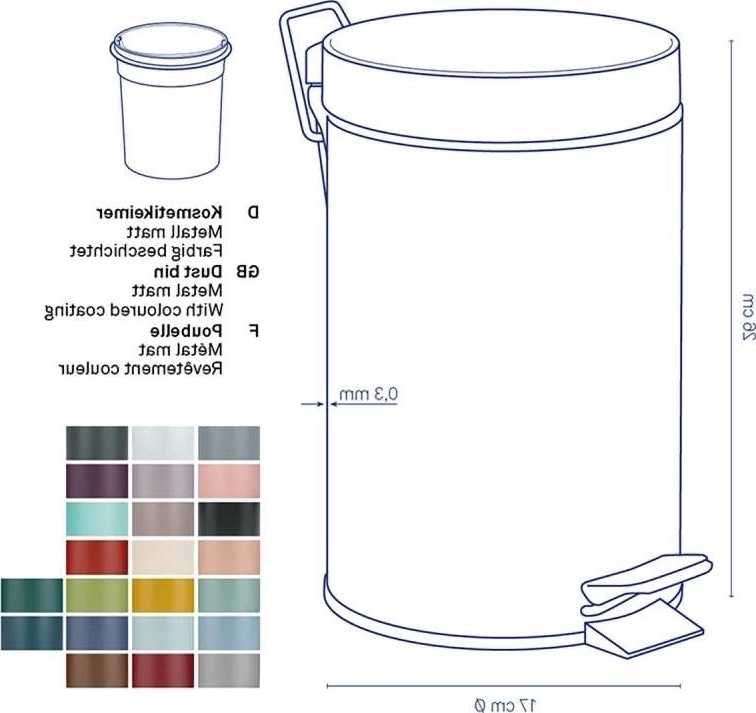 Kela Kosmetický koš Monaco kov červená 3l