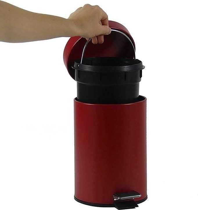 Kela Kosmetický koš Monaco kov červená 3l