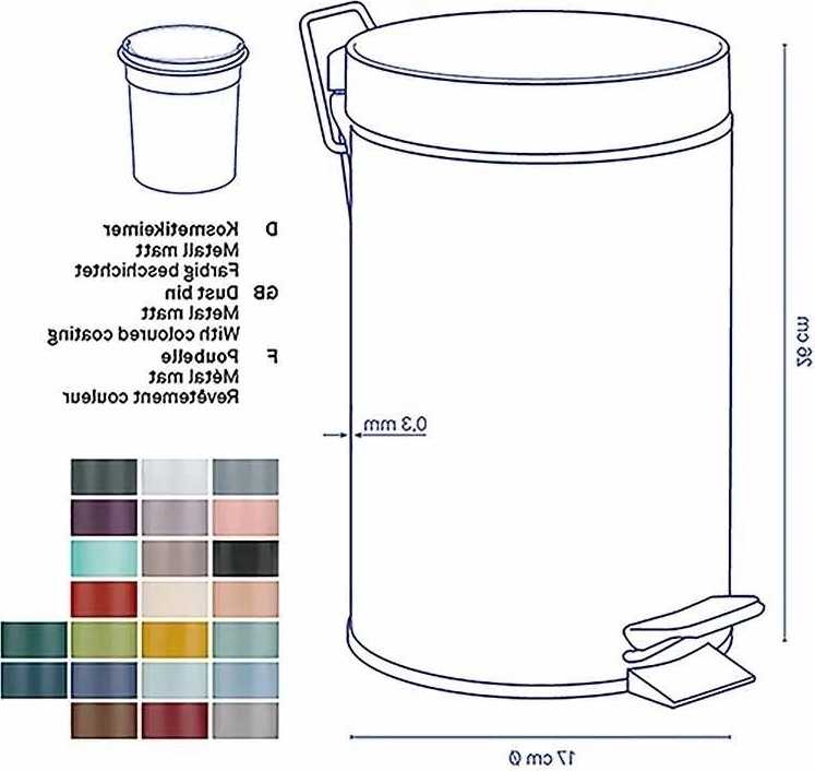 Kela Kosmetický koš Monaco kov červená 3l
