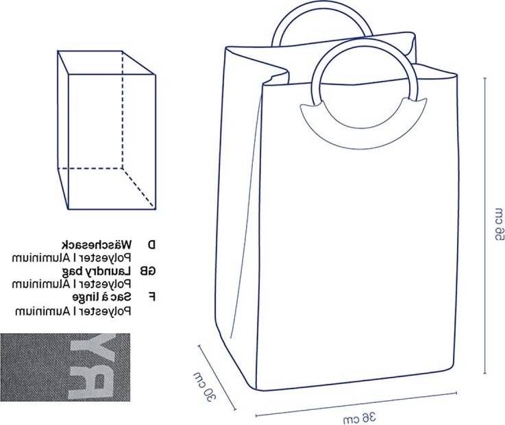 Kela Koš na prádlo Palma 100% polyester žula šedá