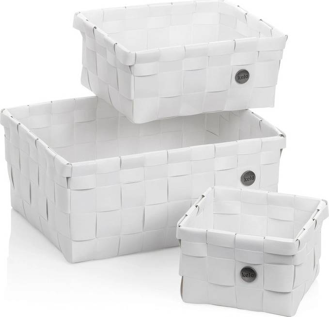 Kela Sada košíků Neo PP plast bílá 3 ks