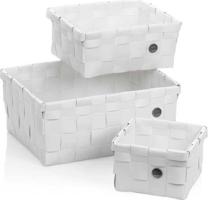 Kela Sada košíků Neo PP plast bílá 3 ks