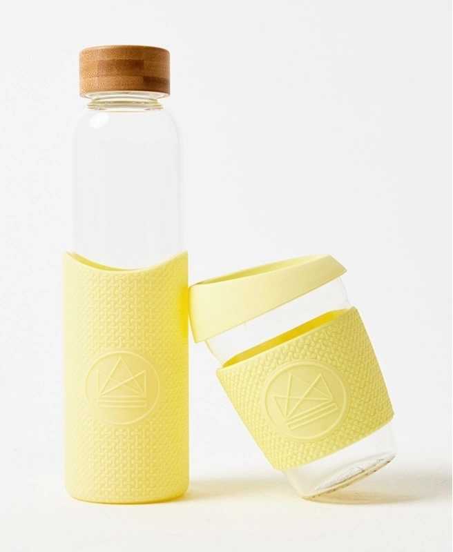 Neon Kactus Skleněný hrnek na kávu, M, 340 ml žlutý