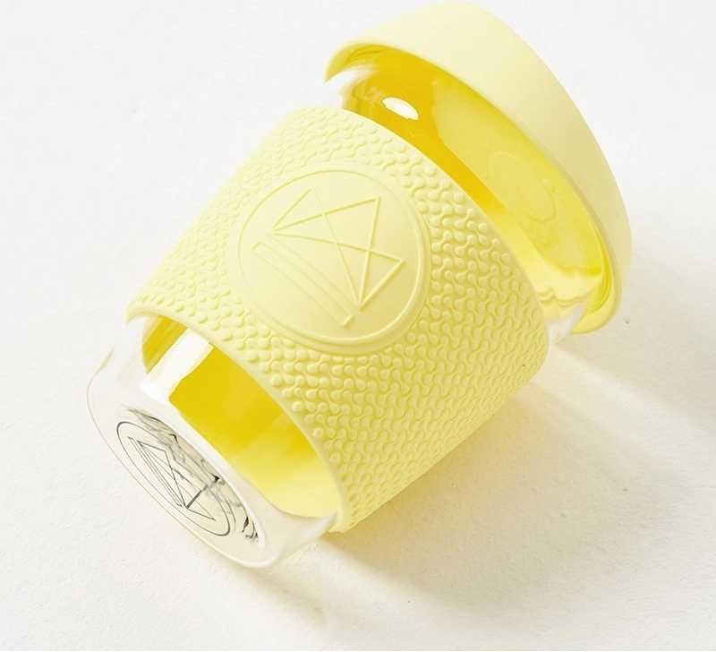 Neon Kactus Skleněný hrnek na kávu, M, 340 ml žlutý