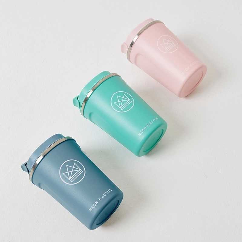 Neon Kactus Designový termohrnek, 380 ml modrý