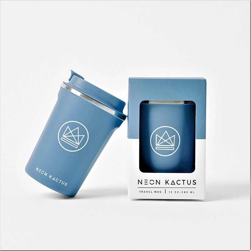 Neon Kactus Designový termohrnek, 380 ml modrý
