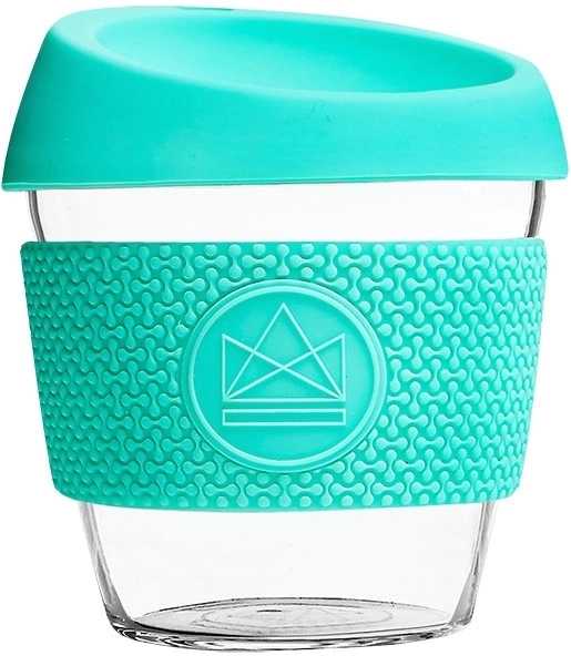 Neon Kactus Skleněný hrnek na kávu, S, 230 ml tyrkysový