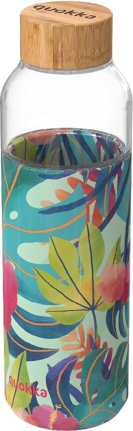 Quokka Skleněná lahev na vodu Flow 660 ml tropical