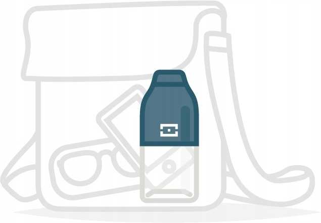 Monbento Láhev na vodu MonBento Positive S Blue Cosmic | tmavě modrý