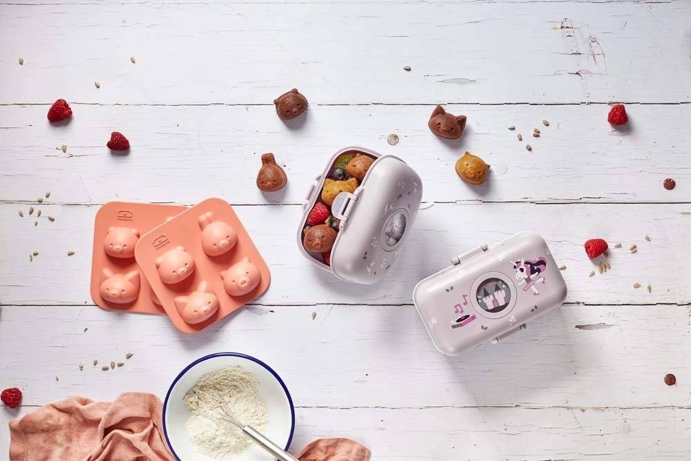 Monbento Svačinový box MonBento Gram Purple Unicorn | světle fialový