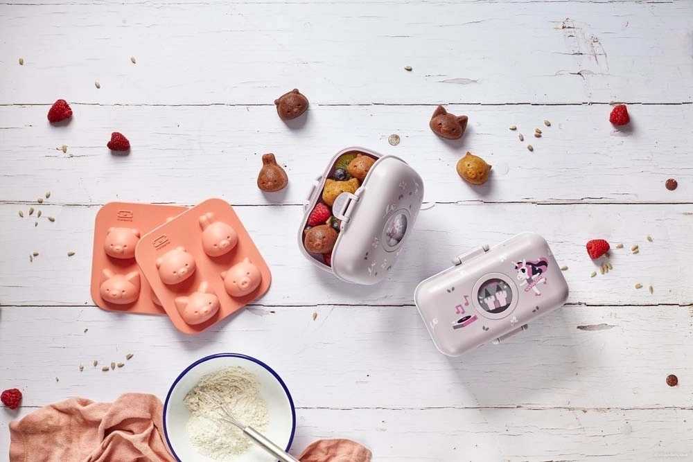 Monbento Svačinový box MonBento Gram Purple Unicorn | světle fialový