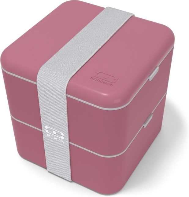 Monbento Svačinový box MonBento Square Blush NEW | bordo