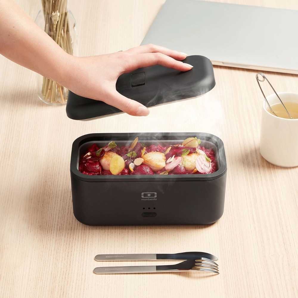 Monbento Kompaktní ohřívací svačinový box MonBento Warmer black Onyx | černá