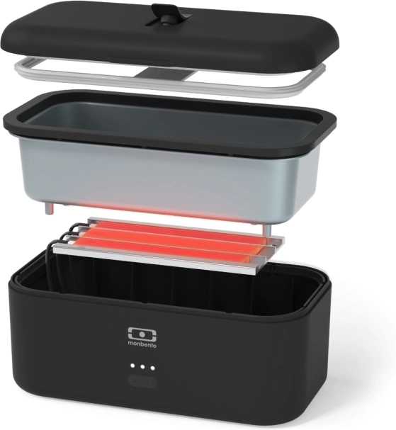 Monbento Kompaktní ohřívací svačinový box MonBento Warmer black Onyx | černá