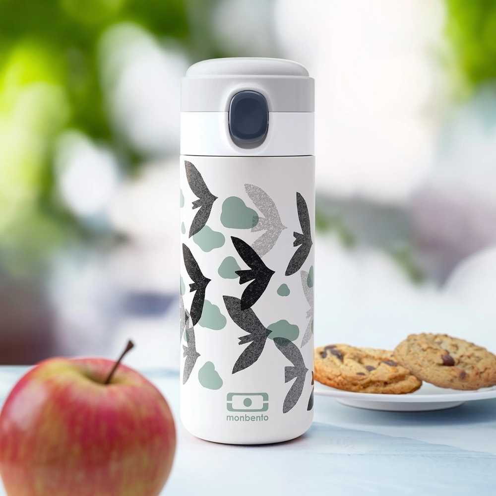 Monbento Termohrnek MonBento Pop Graphic Birds | béžová