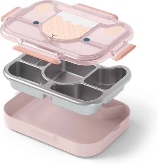 Monbento Dětský svačinový box MonBento Wonder Pink Sheep | růžová