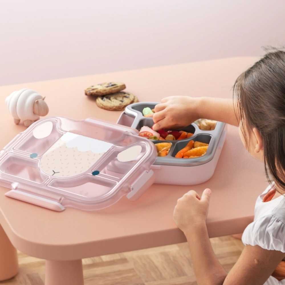 Monbento Dětský svačinový box MonBento Wonder Pink Sheep | růžová