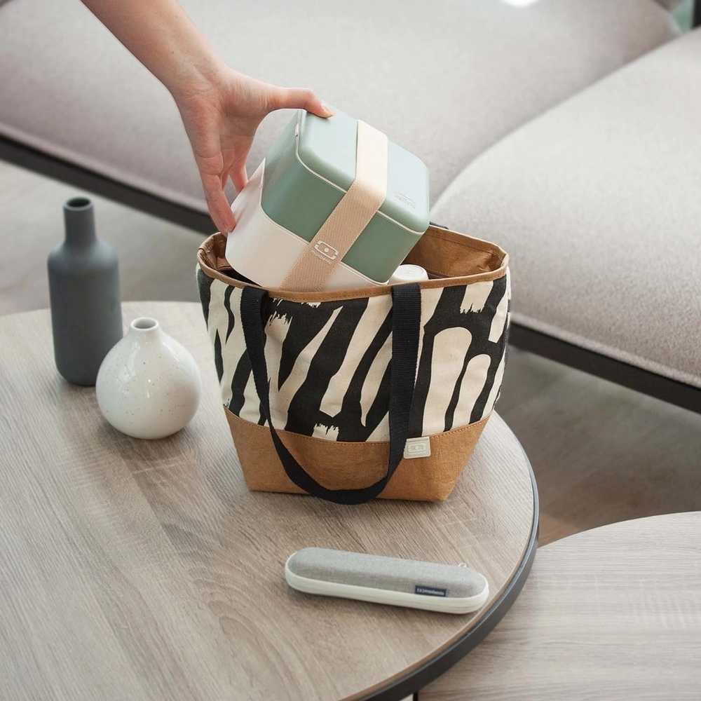 Monbento Termotaška MonBento Daily Graphic Zebra| černa, bílá