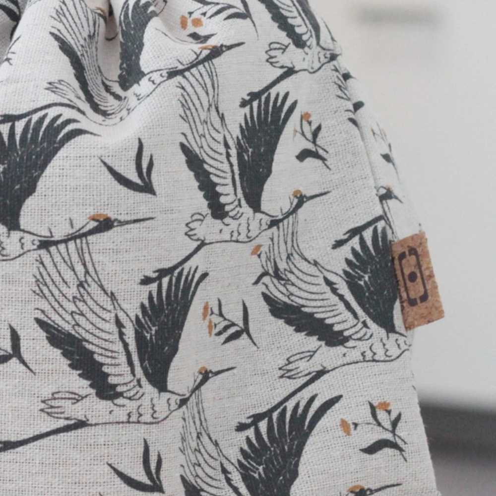 Monbento Taška na svačinový box MonBento Pochette L Graphic Destiny | béžová