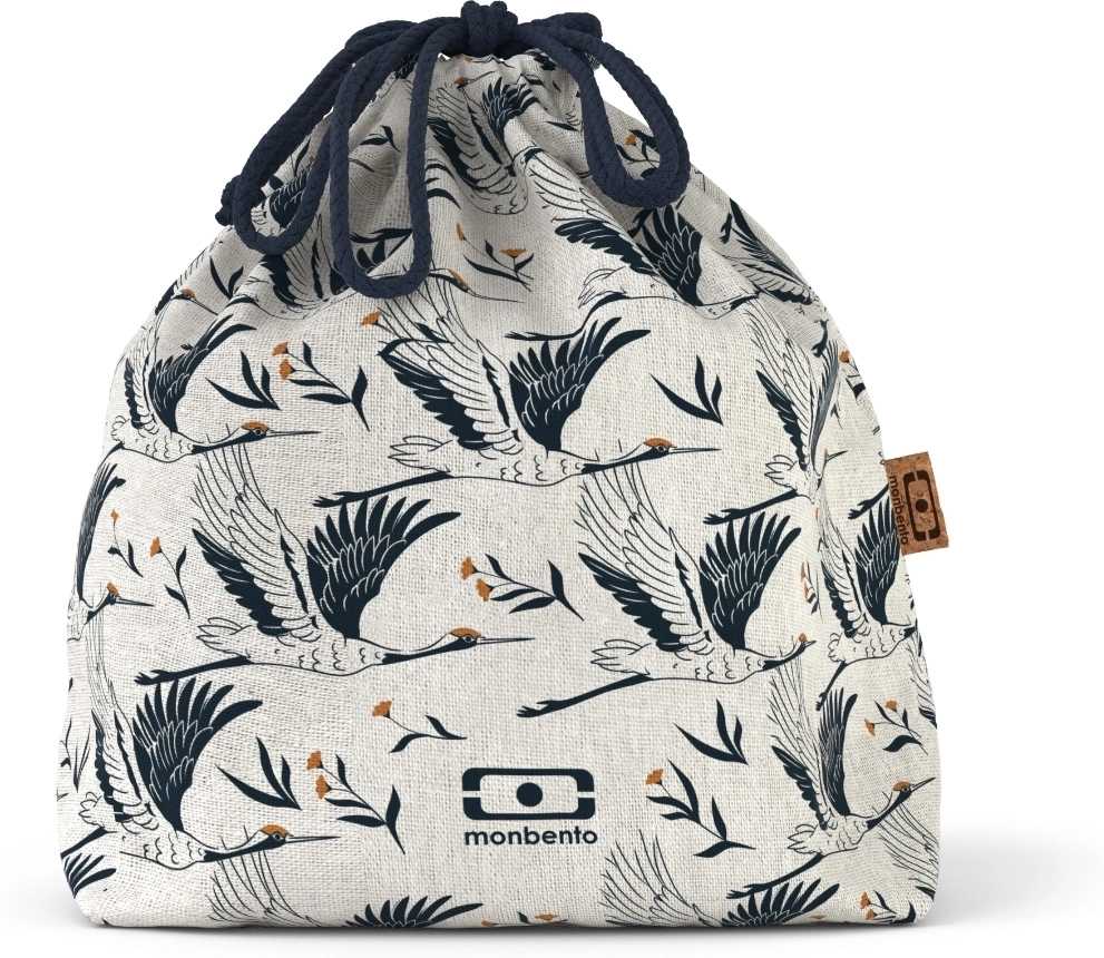 Monbento Taška na svačinový box MonBento Pochette L Graphic Destiny | béžová