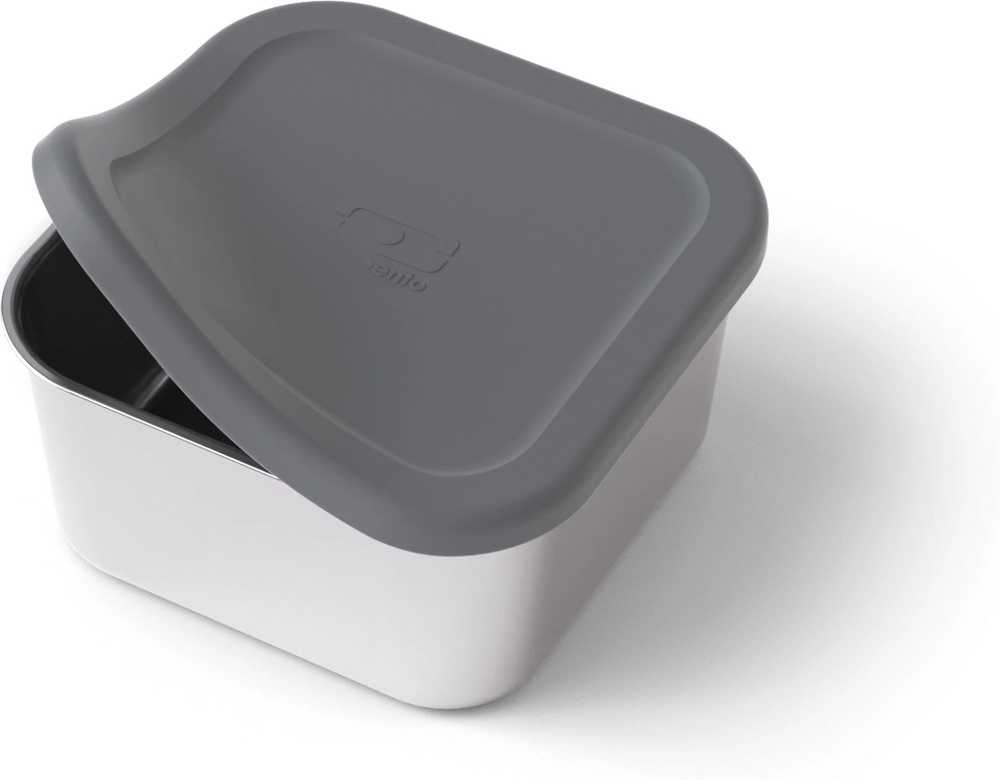 Monbento Nerezové svačinové boxy na ohřívání MonBento Side S, 2ks | stříbrná