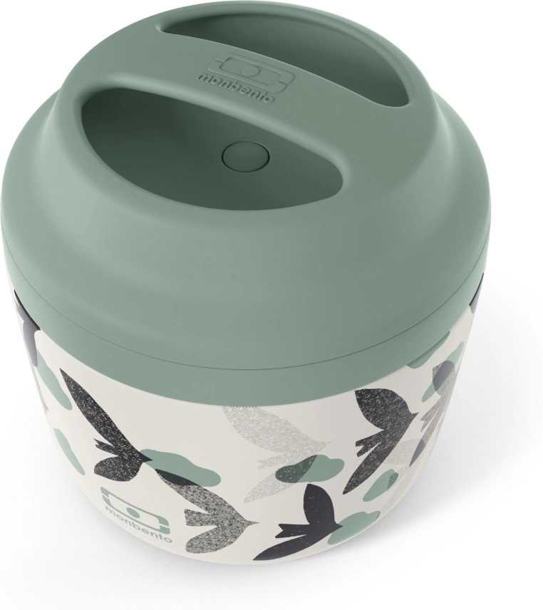 Monbento Termobox na svačinu MonBento Element graphic Birds | Zelený
