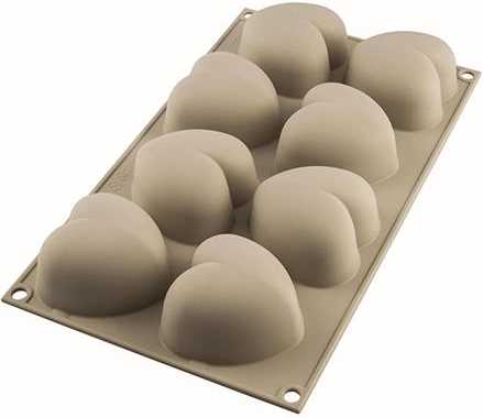 Silikomart Silikonová pečicí forma na mini srdíčka Silikomart Cuoricino 8ks