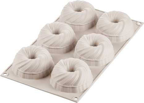 Silikomart Silikonová pečicí forma na mini dezertu Silikomart Mini Intreccio 6ks