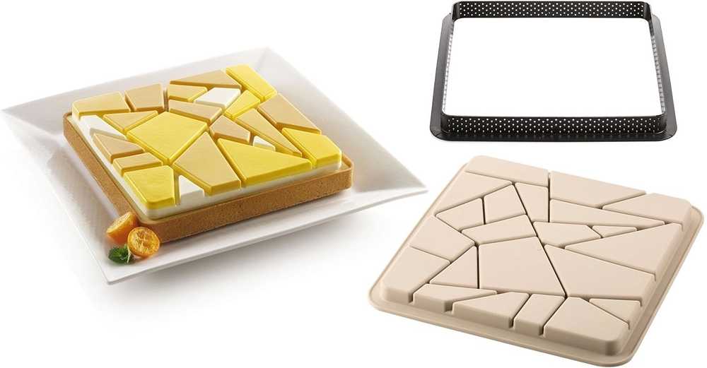 Silikomart Sada na pečení dortu s vykrajovátkem Silikomart Kit Tarte Liberty