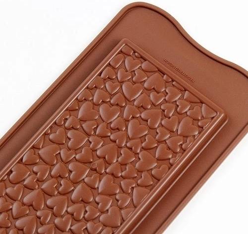 Silikomart Silikonová forma na čokoládu Silikomart SCG38 Love Choco Bar | srdíčka