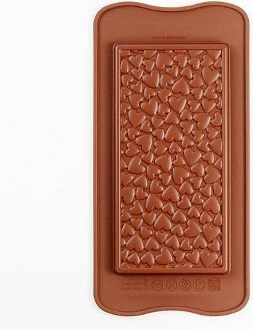 Silikomart Silikonová forma na čokoládu Silikomart SCG38 Love Choco Bar | srdíčka